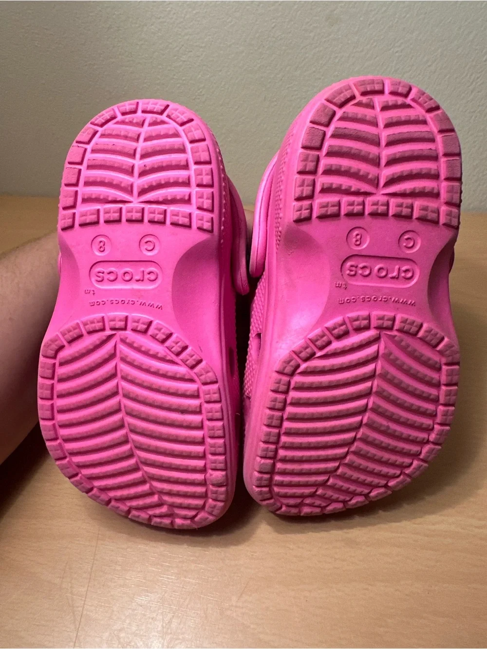 Crocs Classic Clog Pink Slip On Shoes Size C 8